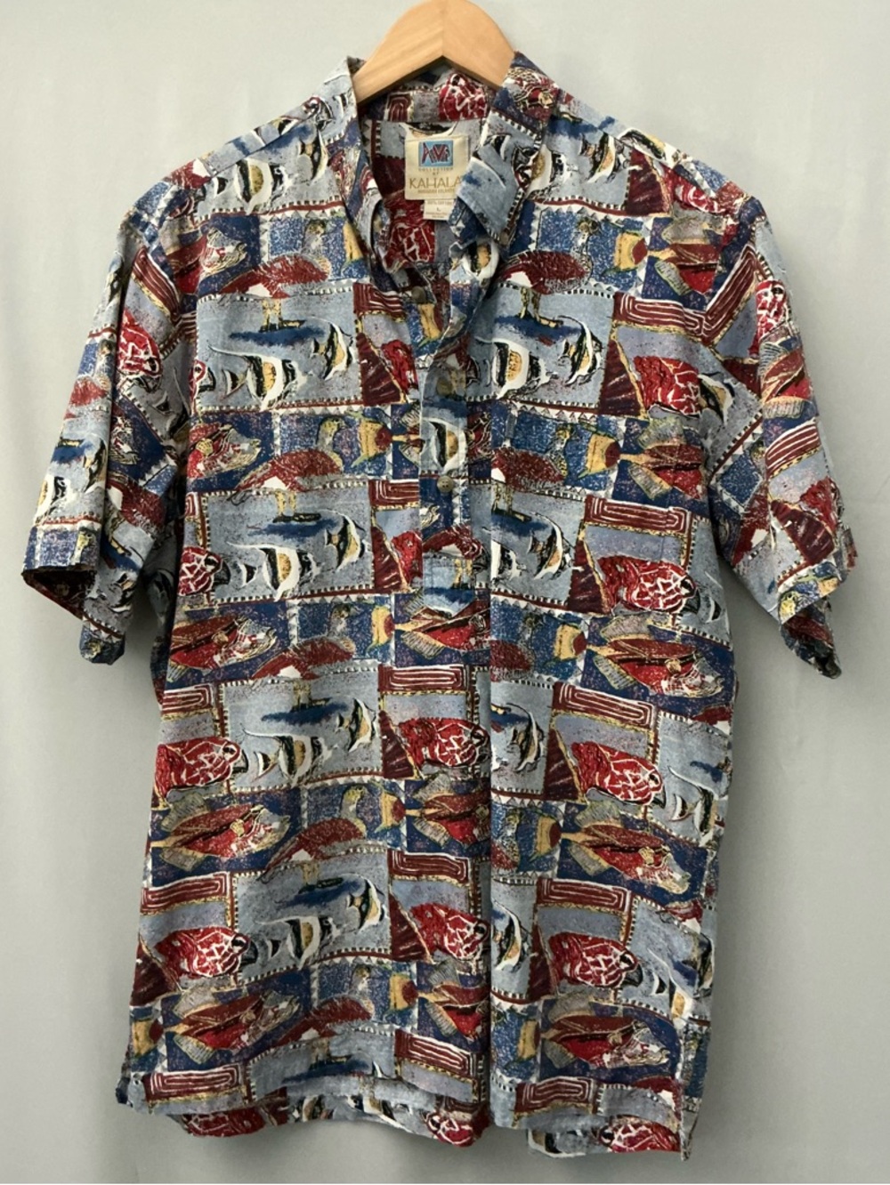 Kahala Fishing Men's Hawaiian Shirt Size L